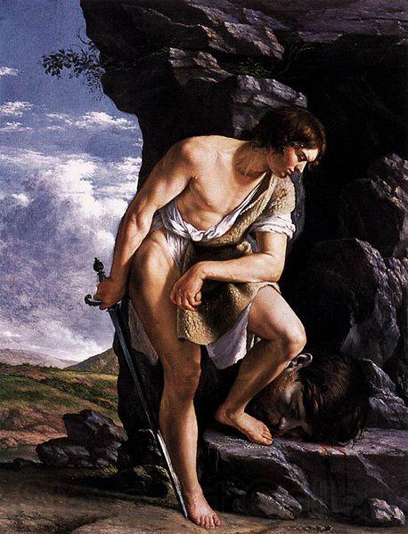 Orazio Gentileschi David Contemplating the Head of Goliath. France oil painting art